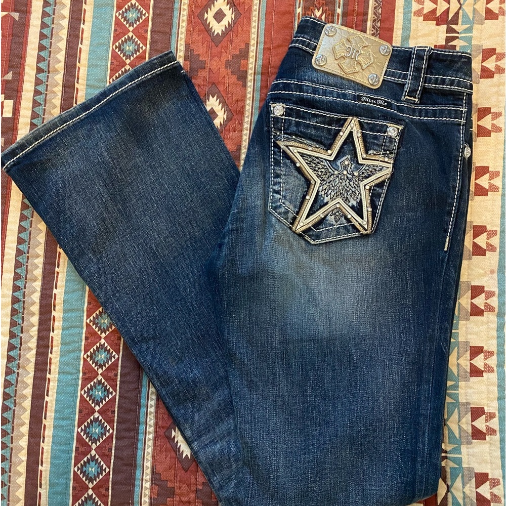Miss Me mid rise bootcut jeans size 30 inseam 34